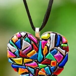 Elegant Sapphire Teardrop Necklace with Intricate Detailing